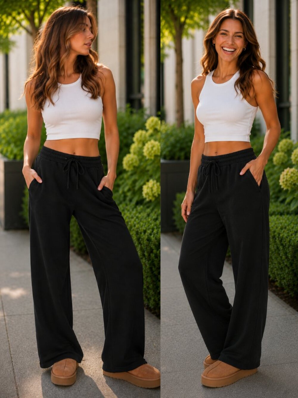 Posie Wide Leg Cotton Core Pants | Women's Athleisurewear | Spring and Summer